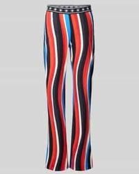 Marc Cain - Straight Fit Stoffen Broek Met Elastische Band - Lyst