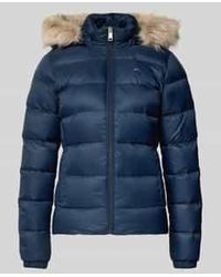 Tommy Hilfiger - Gewatteerd Jack Met Imitatiebont En Capuchon - Lyst