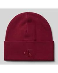 Calvin Klein - Beanie Van Viscosemix Met Logostitching - Lyst