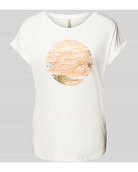 Soya Concept - T-Shirt mit Motiv- und Statement-Print Modell 'Marica' - Lyst