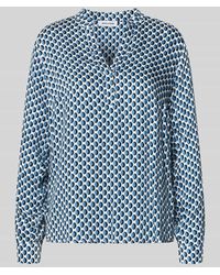 MORE&MORE - Relaxed Fit Tunikabluse aus reiner Viskose mit Allover-Print - Lyst