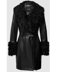 Guess - Lange Jas Met Imitatiebont, Model 'Aurora' - Lyst