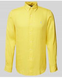 Polo Ralph Lauren - Custom Fit Leinenhemd mit Label-Stitching - Lyst