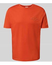 GANT - Regular Fit T-Shirt mit Label-Stitching und Rundhalsausschnitt - Lyst