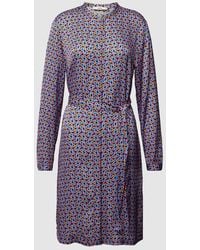 0039 Italy - Knielanges Kleid aus Viskose mit Allover-Muster Modell 'Sedona' - Lyst