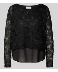 Apricot - Gebreide Pullover Met Pailletten - Lyst