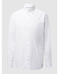 Eton Regular Fit Business-Hemd aus Oxford - Weiß
