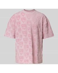 carlo colucci - Loose Fit T-Shirt mit Stehkragen - Lyst