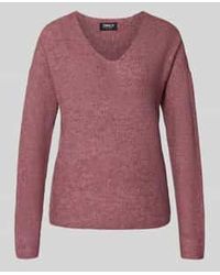 ONLY - Regular Fit Gebreide Pullover Met V-Hals, Model 'Camilla' - Lyst