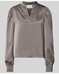 Neo Noir - Regular Fit Bluse Mit V-Ausschnitt Modell 'Rosslyn' - Lyst
