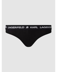 Karl Lagerfeld Tangaslip aus Lyocell - Schwarz