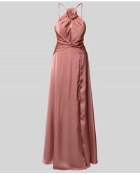 Luxuar - Abendkleid aus Satin mit Cut Out - Lyst