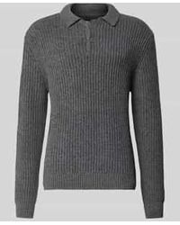JAKE*S STUDIO MEN - Gebreide Pullover Met Kentkraag - Lyst