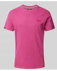 Superdry - T-shirt Met Labelstitching - Lyst