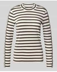 Marc Cain - Shirt Met Lange Mouwen Van Katoenmix Met Ruches - Lyst
