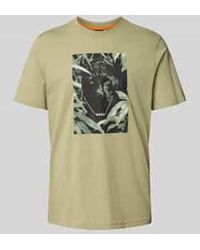 BOSS - Regular Fit T-Shirt Van Puur Katoen, Model 'Animali' - Lyst