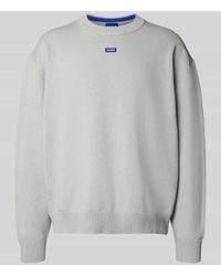 HUGO - Regular Fit Strickpullover aus Baumwoll-Mix Modell 'SAN CASEY' - Lyst