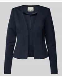 Ichi - Regular Fit Blazer Met Opengewerkte Voorkant, Model 'Kate' - Lyst