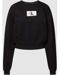 Calvin Klein - Sweatshirt mit Label-Print - Lyst
