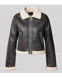 ONLY - Regular Fit Kunstleren Jack Met Voering Van Teddybont Model 'Betty' - Lyst