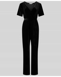 Apricot - Jumpsuit in schimmernder Optik mit Bindegürtel - Lyst