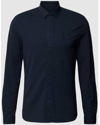 ARMANI EXCHANGE - Regular Fit Freizeithemd mit Label-Patch Modell 'Pique' - Lyst