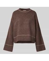 Neo Noir - Relaxed Fit Gebreide Trui Met Wol-Aandeel Model 'Roeme' - Lyst