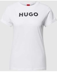 HUGO - T-Shirt mit Label-Print Modell 'The Tee' - Lyst