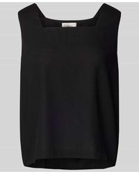 My Essential Wardrobe - Trägertop aus Leinen-Viskose-Mix mit Karree-Ausschnitt - Lyst