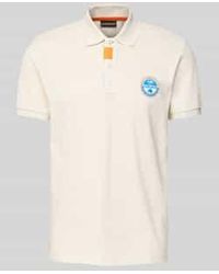 Napapijri - Regular Fit Poloshirt Met Labelstitching, Model 'Clanis' - Lyst