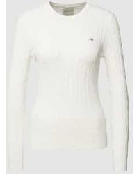 GANT - Gebreide Pullover Met Labeldetail - Lyst