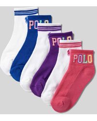 Polo Ralph Lauren - Sneakersocken mit Label-Detail im 6er-Pack - Lyst