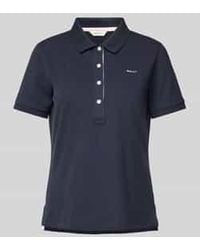 GANT - Poloshirt Met Labelstitching - Lyst