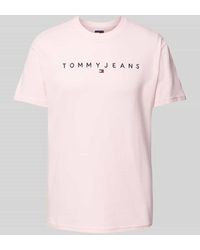 Tommy Hilfiger - Regular Fit T-Shirt Aus Reiner Baumwolle Mit Label Stitching - Lyst