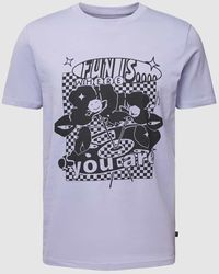 QS - T-Shirt mit Motiv-Print - Lyst