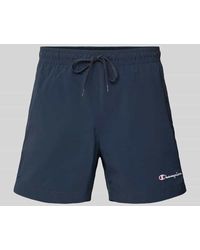 Champion - Regular Fit Badehose mit Label-Stitching - Lyst