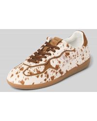 Alohas - Sneaker aus echtem Leder mit Kunstfell-Besatz - Lyst