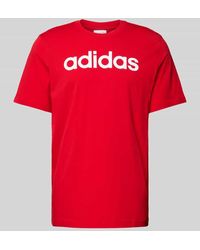 adidas - T-Shirt mit Label-Print und Rundhalsausschnitt - Lyst
