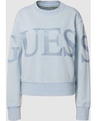 Guess - Sweatshirt Met Labelapplicatie - Lyst