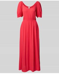 Ichi - Midikleid aus Viskose mit V-Ausschnitt Modell 'MARRAKECH' - Lyst