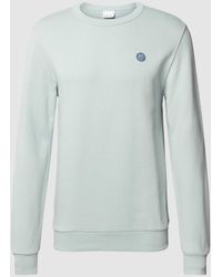 Knowledge Cotton - Sweatshirt Met Labelstitching - Lyst