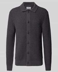 JAKE*S STUDIO MEN - Gebreid Jack Met Structuurmotief En Polokraag - Lyst