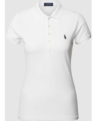 Polo Ralph Lauren - Slim Fit Poloshirt Met Logostitching, Model 'julie' - Lyst