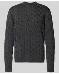 Carhartt - Strickpullover mit Zopfmuster und Label-Stitching - Lyst