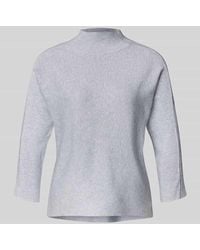 Comma, - Strickpullover mit Stehkragen und 3/4-Arm - Lyst