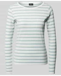 Monari - Shirt Met Lange Mouwen En Geribde Ronde Hals - Lyst