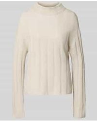 Marc Cain - Wollen Pullover Met Opstaande Kraag Van Een Mix Van Wol En Kasjmier - Lyst