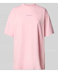 Oh April - Oversized T-Shirt mit Label-Print - Lyst