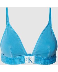 Calvin Klein - Bikini-Oberteil mit Label-Patch - Lyst