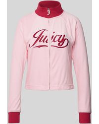 Juicy Couture - Cropped Sweatjacke mit Eingrifftaschen Modell 'LELU RETRO' - Lyst